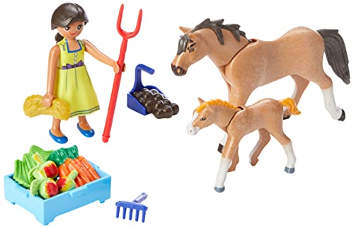 PLAYMOBIL DreamWorks Spirit Riding Free 70122 RU mit Pferd und Fohlen, ab 4 Jahren von PLAYMOBIL