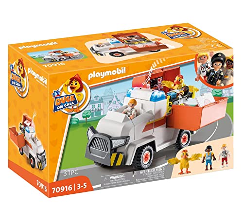 PLAYMOBIL Duck ON Call 70916 Notarzt Einsatzfahrzeug, Mit Licht und Sound, Spielzeug für Kinder ab 3 Jahren von PLAYMOBIL