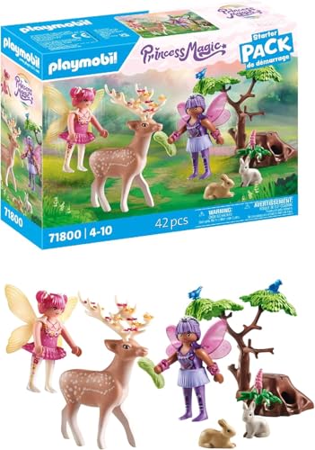 PLAYMOBIL | Fairies | Feen mit süßen Waldtieren | Märchenspielzeug | Spielzeug für Kinder ab 4 Jahren | 71800 von PLAYMOBIL