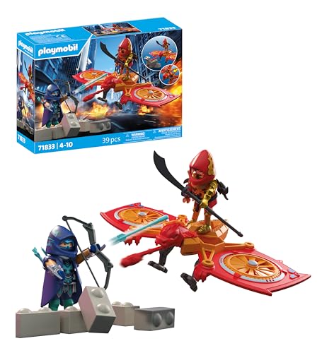 PLAYMOBIL | Heroes | Helden-Drohne gegen bösen Ninja | Spielzeug ab 5 Jahren | Geschenk für Kinder | Mit Drohne & Spielfiguren für abenteuerreiche Rollenspiele | 71833 von PLAYMOBIL