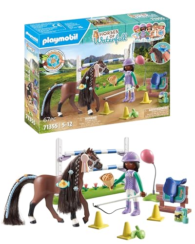 PLAYMOBIL Horses of Waterfall 71355 Zoe & Blaze mit Turnierparcours, intensives Training für die Meisterschaft, mit zahlreichem Zubehör und Belohnungen, nachhaltiges Spielzeug für Kinder ab 5 Jahren PLAYMOBIL Horses of Waterfall 71355 Zoe & Blaze mit Turnierparcours, intensives Training für die Meisterschaft, mit zahlreichem Zubehör und Belohnungen, nachhaltiges Spielzeug für Kinder ab 5 Jahren von PLAYMOBIL