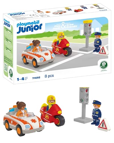 PLAYMOBIL JUNIOR | Helden des Alltags | nachhaltiges Spielzeug für Kinder ab 1 Jahr | inklusive Ärztin, Feuerwehrmann und Polizist | 71692 PLAYMOBIL JUNIOR | Helden des Alltags | nachhaltiges Spielzeug für Kinder ab 1 Jahr | inklusive Ärztin, Feuerwehrmann und Polizist | 71692 von PLAYMOBIL