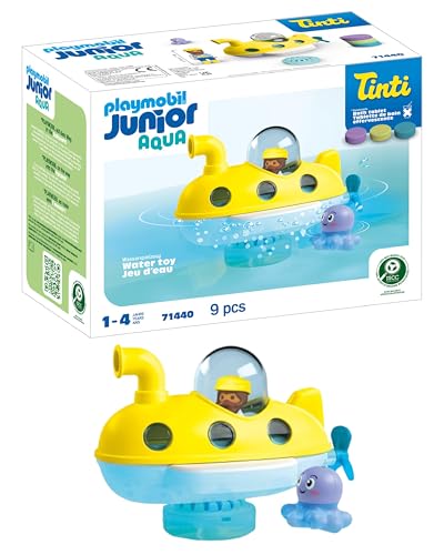 PLAYMOBIL JUNIOR Aqua | Tinti | Buntes U-Boot | nachhaltiges Badewannenspielzeug | Für Kinder ab 1 Jahr | inkl. 3 verschiedenfarbigen Badetabs | 71440 von PLAYMOBIL