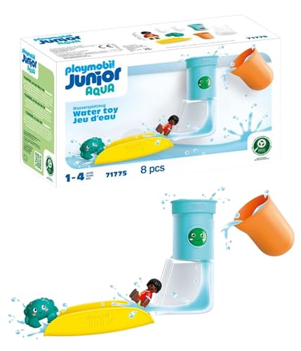 PLAYMOBIL | JUNIOR Aqua | Wasserfalltank mit Rutsche | Wasserspielzeug ab 1 Jahr | Geschenk für Kleinkinder | Nachhaltiges Badespielzeug mit Rutsche und Wasserfall | 71775 von PLAYMOBIL