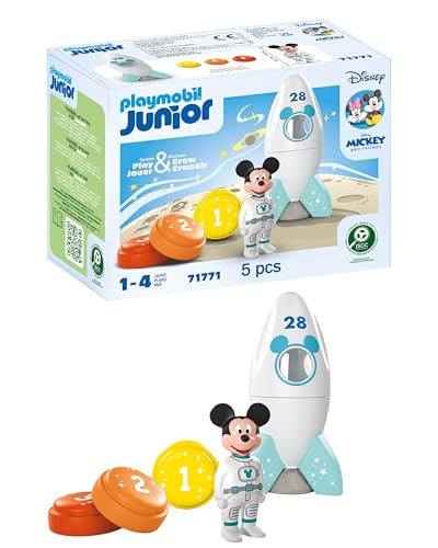 PLAYMOBIL JUNIOR & Disney | Micky Maus Raketen- & Weltraumabenteuer | Nachhaltiges Spielzeug ab 1 Jahr | Geschenk für Kleinkinder | Fördert Fantasie & erstes Lernen | 71771 PLAYMOBIL JUNIOR & Disney | Micky Maus Raketen- & Weltraumabenteuer | Nachhaltiges Spielzeug ab 1 Jahr | Geschenk für Kleinkinder | Fördert Fantasie & erstes Lernen | 71771 von PLAYMOBIL