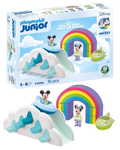 PLAYMOBIL JUNIOR | Disney | Micky Maus' & Minnie Maus' Wolkenhaus | nachhaltiges Spielzeug aus biobasierten Kunststoffen | für Kinder ab 1 Jahr | 71696 PLAYMOBIL JUNIOR | Disney | Micky Maus' & Minnie Maus' Wolkenhaus | nachhaltiges Spielzeug aus biobasierten Kunststoffen | für Kinder ab 1 Jahr | 71696 von PLAYMOBIL