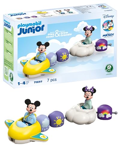 PLAYMOBIL JUNIOR | Disney | Micky Maus & Minnie Maus | Wolkenflug | nachhaltiges Spielzeug für Kinder ab 1 Jahr | 71697 PLAYMOBIL JUNIOR | Disney | Micky Maus & Minnie Maus | Wolkenflug | nachhaltiges Spielzeug für Kinder ab 1 Jahr | 71697 von PLAYMOBIL