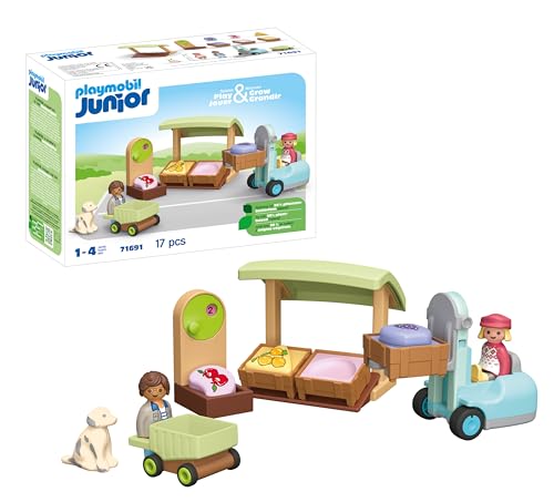 PLAYMOBIL Junior: Organic Market Stall & Forklift von PLAYMOBIL