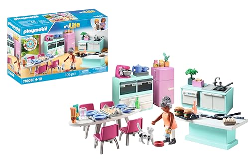 PLAYMOBIL MyLife 71608 Küche mit Essplatz, vollausgestattete Küche für detailgetreues Nachspielen, zu über 80 % aus recycelten und biobasierten Materialien, kreatives Spielzeug für Kinder ab 4 Jahren PLAYMOBIL MyLife 71608 Küche mit Essplatz, vollausgestattete Küche für detailgetreues Nachspielen, zu über 80 % aus recycelten und biobasierten Materialien, kreatives Spielzeug für Kinder ab 4 Jahren von PLAYMOBIL