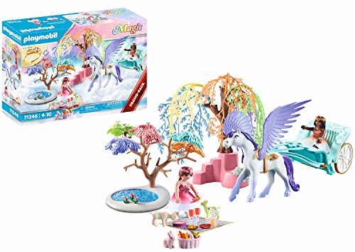 PLAYMOBIL Magic 71246 Picknick mit Pegasuskutsche, mit großem Kinderdiadem, Spielzeug für Kinder ab 4 Jahren von PLAYMOBIL