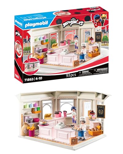 PLAYMOBIL | Miraculous | Französische Bäckerei | Spielzeug ab 4 Jahren | Geschenk für Kinder | Fördert Kreativität & Rollenspiel | Bäckerei zum Nachspielen & Interaktive Spielfunktionen | 71863 von PLAYMOBIL