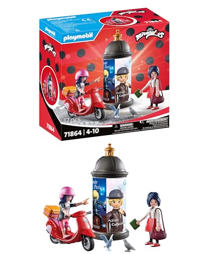 PLAYMOBIL | Miraculous | Rollerfahrt durch Paris | Spielzeug ab 4 Jahren | Geschenk für Kinder | Fördert Kreativität & Rollenspiel | Spielfigur mit Zubehör & Detailreichem Set | 71864 PLAYMOBIL | Miraculous | Rollerfahrt durch Paris | Spielzeug ab 4 Jahren | Geschenk für Kinder | Fördert Kreativität & Rollenspiel | Spielfigur mit Zubehör & Detailreichem Set | 71864 von PLAYMOBIL