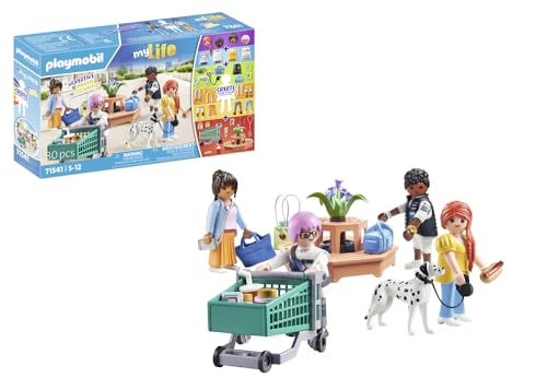 PLAYMOBIL MyLife 71541 MyFigures Shopping, große Einkaufstour durch die Läden, inklusive Einkaufswagen und Einkaufstüte, detailreiches Spielzeug für Kinder ab 5 Jahren von PLAYMOBIL