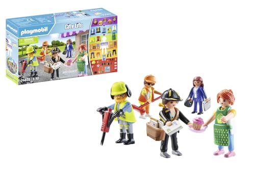 PLAYMOBIL My Figures 71402 City Life, 5 Spielfiguren mit über 1000 Kombinationsmöglichkeiten, zum Nachspielen verschiedener Berufe, interaktives Rollenspiel, Spielzeug für Kinder ab 5 Jahren von PLAYMOBIL