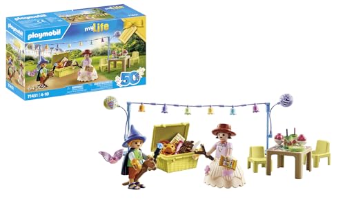 PLAYMOBIL myLife 71451 Kostümparty, fantasievolle Verkleidung als Engel, Cowboy, Prinzessin und mehr, grenzenloser Spaß mit vielfältigem Zubehör, nachhaltiges Spielzeug für Kinder ab 4 Jahren von PLAYMOBIL