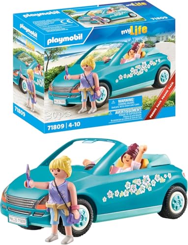 PLAYMOBIL | My Life | Cabrioausflug | Auto Spielzeug für Kinder ab 4 Jahren | Fahrzeug mit Figuren & Zubehör | Lernspielzeug | 71809 von PLAYMOBIL