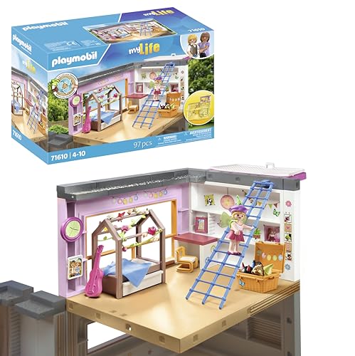PLAYMOBIL MyLife 71610 Kinderzimmer, inklusive Einer Mädchenfigur und einem Stickerbogen, zu über 80 % aus recycelten und biobasierten Materialien, vielfältiges Spielzeug für Kinder ab 4 Jahren PLAYMOBIL MyLife 71610 Kinderzimmer, inklusive Einer Mädchenfigur und einem Stickerbogen, zu über 80 % aus recycelten und biobasierten Materialien, vielfältiges Spielzeug für Kinder ab 4 Jahren von PLAYMOBIL