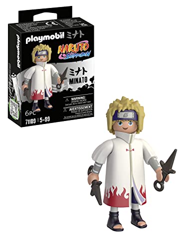 PLAYMOBIL Naruto 71109 Minato typischen weiß-roten Mantel und Zwei Kunai, kreativer Spielspaß für Animefans mit tollen Details und authentischen Extras, ab 5 Jahren PLAYMOBIL Naruto 71109 Minato typischen weiß-roten Mantel und Zwei Kunai, kreativer Spielspaß für Animefans mit tollen Details und authentischen Extras, ab 5 Jahren von PLAYMOBIL