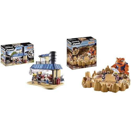 PLAYMOBIL Naruto Shippuden 70668 Ichiraku Ramen Shop, Köstliche Erlebnisse im Ramen Shop mit Naruto, Kakashi, Teuchi & Pakkun, Spielzeug für Kinder ab 5 Jahren & Naruto Shippuden 70667 Naruto vs. Pain PLAYMOBIL Naruto Shippuden 70668 Ichiraku Ramen Shop, Köstliche Erlebnisse im Ramen Shop mit Naruto, Kakashi, Teuchi & Pakkun, Spielzeug für Kinder ab 5 Jahren & Naruto Shippuden 70667 Naruto vs. Pain von PLAYMOBIL