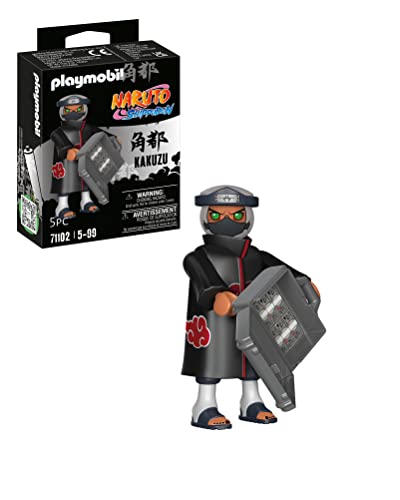 PLAYMOBIL Naruto Shippuden 71102 Kakuzu im schwarzem Mantel mit roten Wolken und Koffer, kreativer Spielspaß für Animefans mit tollen Details und authentischen Extras, 5-teilig, ab 5 Jahren von PLAYMOBIL