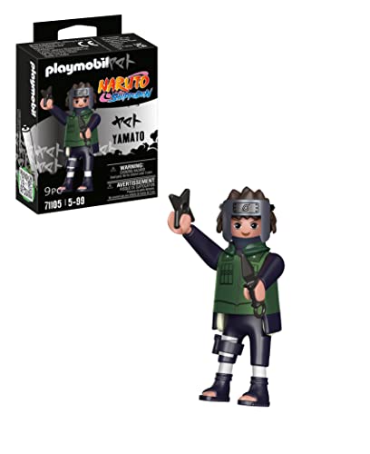 PLAYMOBIL Naruto Shippuden 71105 Yamato in grüner Jacke mit Maske, Wangenschutz sowie Kunai und Stock, kreativer Spielspaß für Animefans mit tollen Details und Extras, 9-teilig, ab 5 Jahren von PLAYMOBIL