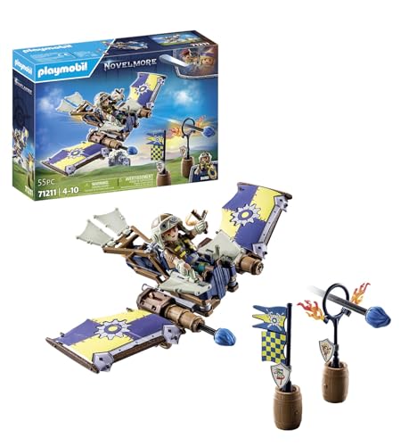 PLAYMOBIL Novelmore 71211 Novelmore - Darios Fluggleiter, Himmelsgleiter mit Bolzenkanonen, Schleudersitz und spannendem Zubehör, Spielzeug für Kinder ab 4 Jahren PLAYMOBIL Novelmore 71211 Novelmore - Darios Fluggleiter, Himmelsgleiter mit Bolzenkanonen, Schleudersitz und spannendem Zubehör, Spielzeug für Kinder ab 4 Jahren von PLAYMOBIL