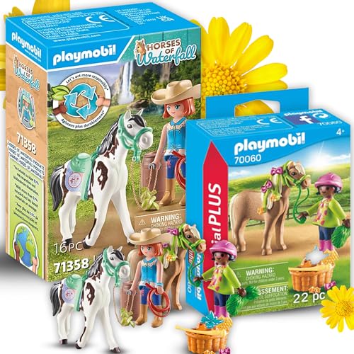 PLAYMOBIL Pferde-Set Ellie & Sawdust Western-Training Set Mädchen mit Pony – Tierischer Reitspaß für kleine Pferdefreunde von PLAYMOBIL