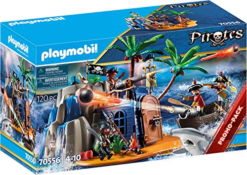 PLAYMOBIL Pirates 70556 Pirateninsel mit Schatzversteck und schwimmfähigem Boot, Für Kinder von 4-10 Jahren PLAYMOBIL Pirates 70556 Pirateninsel mit Schatzversteck und schwimmfähigem Boot, Für Kinder von 4-10 Jahren von PLAYMOBIL