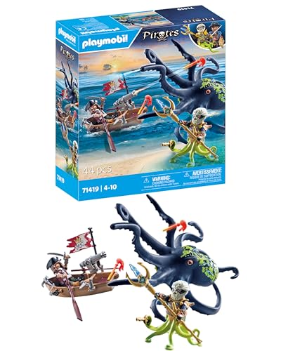 PLAYMOBIL | Pirates | Kampf gegen den Riesenoktopus | Spielzeug für Kinder ab 4 Jahren | 71419 PLAYMOBIL | Pirates | Kampf gegen den Riesenoktopus | Spielzeug für Kinder ab 4 Jahren | 71419 von PLAYMOBIL