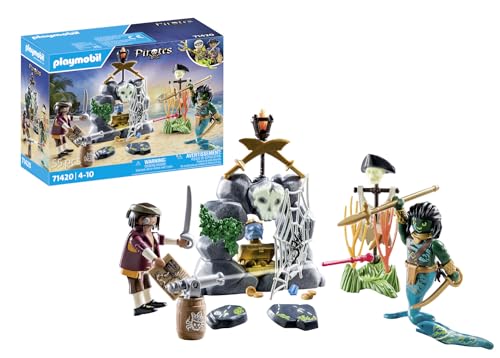 PLAYMOBIL Pirates 71420 Schatzsuche, auf der Suche nach dem Kristallschädel, aufregende Unterwasserwelt mit Pirat und Muränenmann, Spielzeug für Kinder ab 4 Jahren PLAYMOBIL Pirates 71420 Schatzsuche, auf der Suche nach dem Kristallschädel, aufregende Unterwasserwelt mit Pirat und Muränenmann, Spielzeug für Kinder ab 4 Jahren von PLAYMOBIL