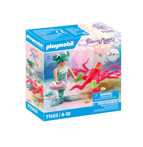 PLAYMOBIL Princess Magic 71503 Meerjungfrau mit Farbwechselkrake, lustiger Wechsel der Farbe im warmen Wasser, inklusive umfangreichem Zubehör, detailreiches Spielzeug für Kinder ab 4 Jahren von PLAYMOBIL