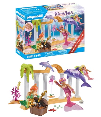 PLAYMOBIL | Promo Pack | Meerjungfrauen-Schatz mit Delfinen | Spielzeug ab 4 Jahren | Geschenk für Kinder | Märchenhaftes Unterwasser-Abenteuer mit Figuren | 71861 PLAYMOBIL | Promo Pack | Meerjungfrauen-Schatz mit Delfinen | Spielzeug ab 4 Jahren | Geschenk für Kinder | Märchenhaftes Unterwasser-Abenteuer mit Figuren | 71861 von PLAYMOBIL
