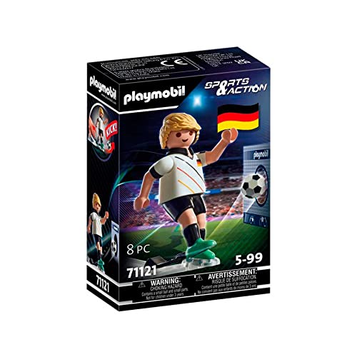 PLAYMOBIL Sports & Action 71121 Fußballspieler Deutschland, mit Kickfunktion und Torwand, ab 5 Jahren von PLAYMOBIL