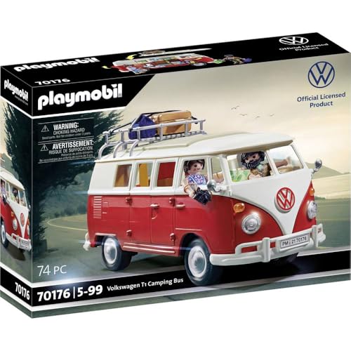 PLAYMOBIL Volkswagen 70176 T1 Camping Bus, Für Kinder ab 5 Jahren von PLAYMOBIL