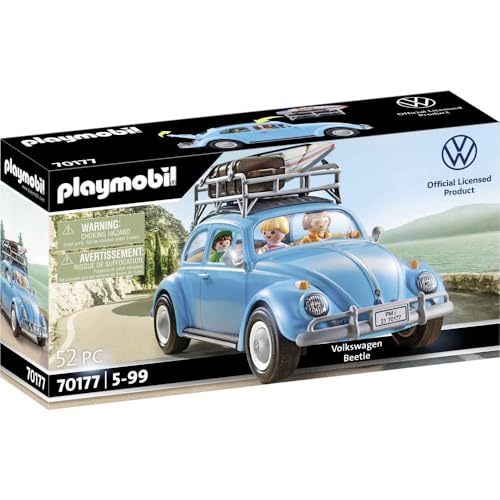 PLAYMOBIL Volkswagen 70177 Käfer mit Dachgepäckträger, abnehmbaren Dach und Heckklappe, Für Kinder ab 5 Jahren von PLAYMOBIL