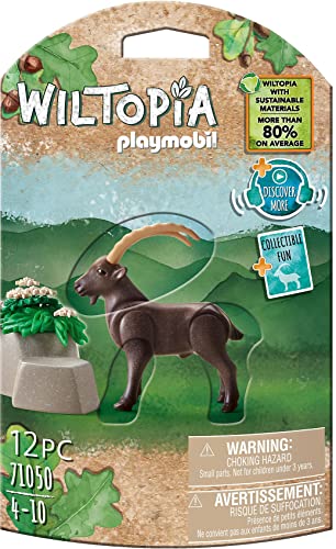 PLAYMOBIL WILTOPIA 71050 Steinbock inklusive vielen Zubehör und Tier-Sammelkarte mit QR-Code, ab 4 Jahren, von PLAYMOBIL