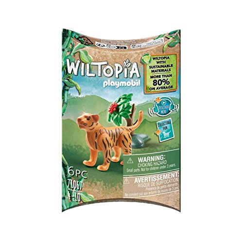 PLAYMOBIL WILTOPIA 71067 Junger Tiger aus nachhaltigem Material inklusive vielen Zubehör und Tier-Sammelkarte mit QR-Code und spannenden Audio-Content, ab 4 Jahren PLAYMOBIL WILTOPIA 71067 Junger Tiger aus nachhaltigem Material inklusive vielen Zubehör und Tier-Sammelkarte mit QR-Code und spannenden Audio-Content, ab 4 Jahren von PLAYMOBIL