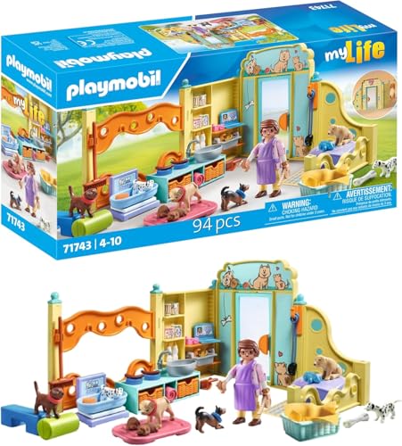 PLAYMOBIL | Welpenhaus | Welpenspielzeug Kind | Tierfiguren Set | Spielzeug für Kinder ab 4 Jahren | 71743 von PLAYMOBIL