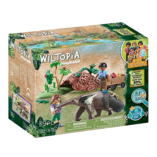 PLAYMOBIL Wiltopia 71012 Ameisenbärpflege mit Spielzeugtieren, Nachhaltiges Spielzeug für Kinder ab 4 Jahren, tbd von PLAYMOBIL