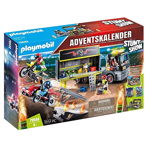 PLAYMOBIL XXL-Adventskalender 70544 Stuntshow, Inklusive LKW, Für Kinder ab 4 Jahren von PLAYMOBIL