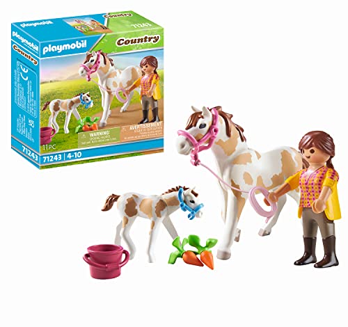 PLAYMOBIL Country 71243 Pferd mit Fohlen, Tiere für den Reiterhof, Spielzeug für Kinder ab 4 Jahren von PLAYMOBIL