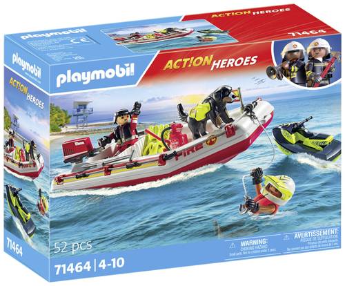 Playmobil® ACT!ON HEROES Feuerwehrboot mit Aqua Scooter 71464 von PLAYMOBIL