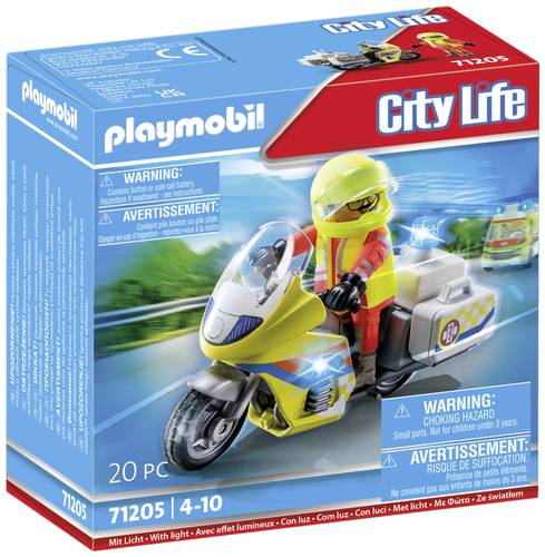 Playmobil® City Life Notarzt-Motorrad mit Blinklicht 71205 von PLAYMOBIL