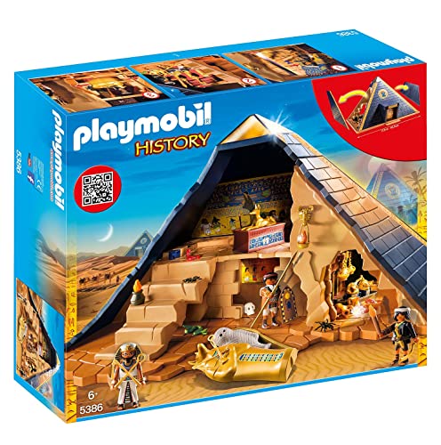PLAYMOBIL History 5386 Pyramide des Pharao, Mit Geheim-Funktionen, Spielzeug für Kinder ab 6 Jahren [Exklusiv bei Amazon] von PLAYMOBIL