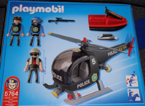 Playmobil 5764 Polizei Helicopter mit Jetski von PLAYMOBIL