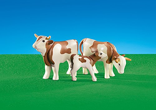 Playmobil 6356 2 Rinder mit Kälbchen (Folienverpackung) von PLAYMOBIL