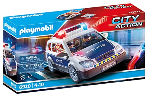 PLAYMOBIL City Action 6920 Polizeiauto mit Licht und Sound, ab 4 Jahren von PLAYMOBIL