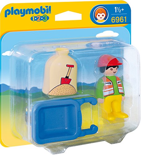 PLAYMOBIL 6961 Bauarbeiter mit Schubkarre von PLAYMOBIL