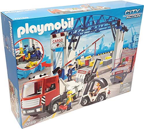 Playmobil 70169 - CARGOHALLE MEGASET MIT GABELSTABLER & CONTAINERTRUCK von PLAYMOBIL