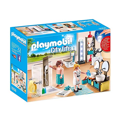 PLAYMOBIL City Life 9268 Bathroom with Light Effects, Toy for Children Ages 4+ von PLAYMOBIL